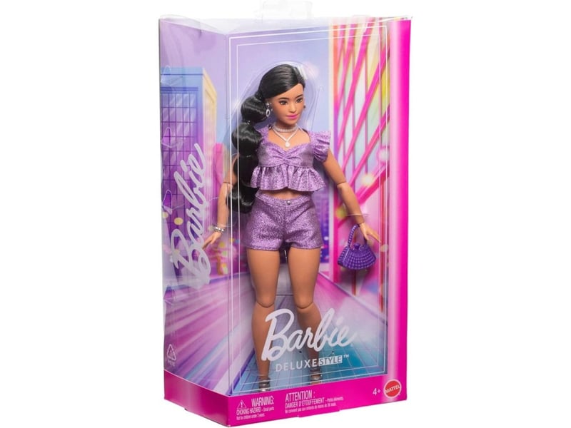  Poupée barbie mattel jfp43 deluxe style - tenue améthyste métallisée 194735303045 - Conforama D