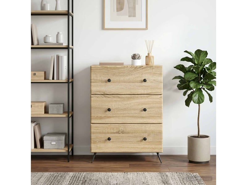  Armoire de rangement bureau, armoire à tiroirs 66 x 34,5 x 90 cm bois d'ingénierie shl4286  - Conforama B
