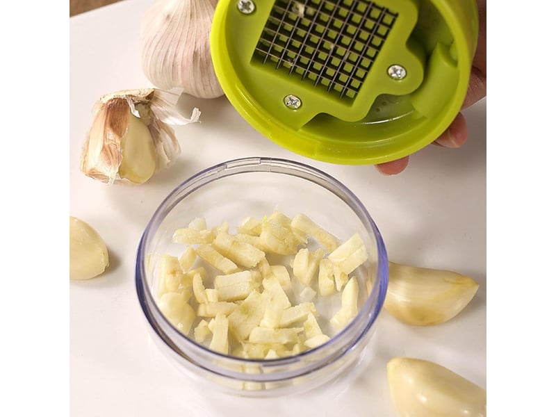  Hachoir à ail, broyeur d'ail, hachoir manuel, coupe oignon manuel, presse-ail broyeur, hacher, découper, mixer, légumes, oignons  - Conforama C