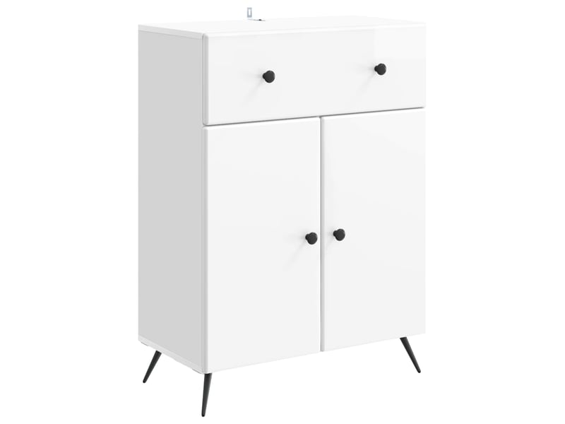  Buffet - bahut - meuble de rangement blanc brillant 66 x 34,5 x 90 cm bois d'ingénierie  - Conforama A