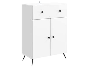 Buffet - bahut - meuble de rangement blanc brillant 66 x 34,5 x 90 cm bois d'ingénierie