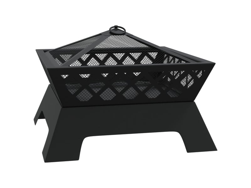  Brasero exterieur, foyer camping avec tisonnier 50 cm xxl acier shl2800  - Conforama C