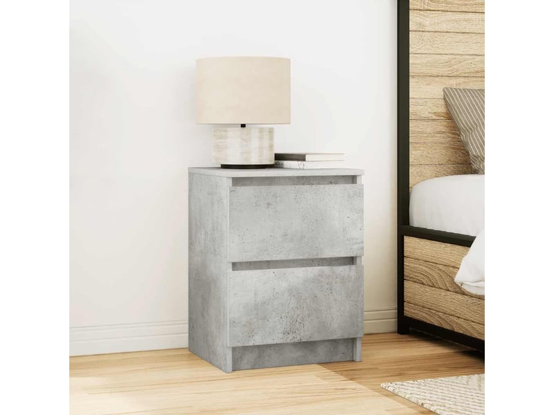  Meuble tv - banc tv - meuble de rangement gris béton 40x35x54 cm bois d'ingénierie  - Conforama C