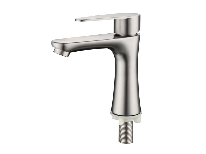  Robinet de salle de bain pour lavabo, robinet de lavabo à eau froide simple monté sur comptoir, robinet de salle de bain grue en acier inoxydable 304 - n-000820 N-000820 - Conforama A