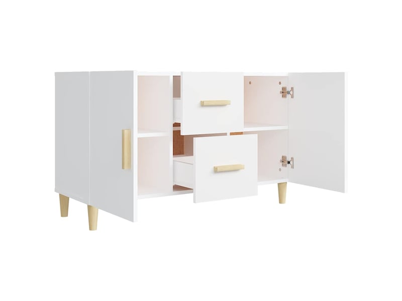  Buffet - bahut - meuble de rangement blanc 100x36x60 cm bois d'ingénierie  - Conforama E