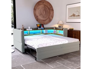 Lit banquette 80x190 cm <strong></strong> <strong>evarich</strong> coloris gris