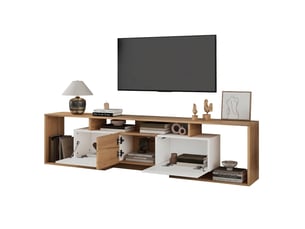 Meuble tv coloris blanc 180 cm <strong></strong>  <strong></strong>