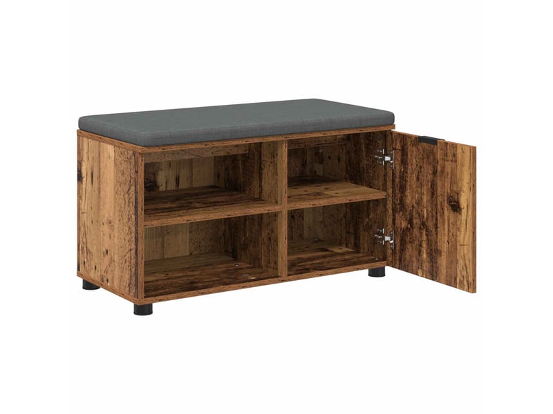  Banc d'entrée, banc interieur avec coussin bois ancien 80x38x46 cm shl59642  - Conforama E