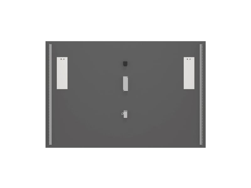  Miroir salle de bain led rectangulaire 120x80 cm design moderne  - Conforama C