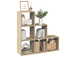 Étagère de rangement, étagère séparatrice de pièce 3 niveaux chêne sonoma 99x29x99 cm