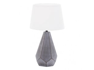 Lampe à poser fabrilamp ibi e27 coloris noirblanc 43 x 24,8 x 24,8 cm