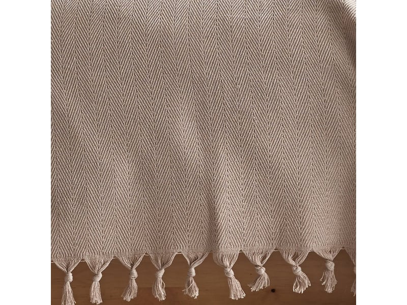  Couverture en coton recyclé 200x220 cm berlino - beige  - Conforama C