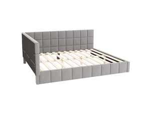Lit banquette 160x200 cm    coloris gris