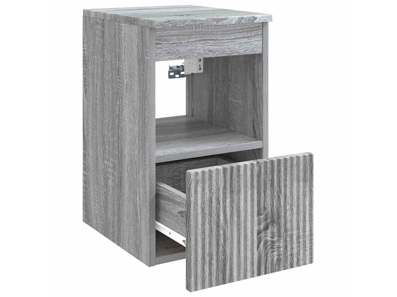  Armoire de salle de bain, meuble de rangement sonoma gris 30x41x50 cm  - Conforama E