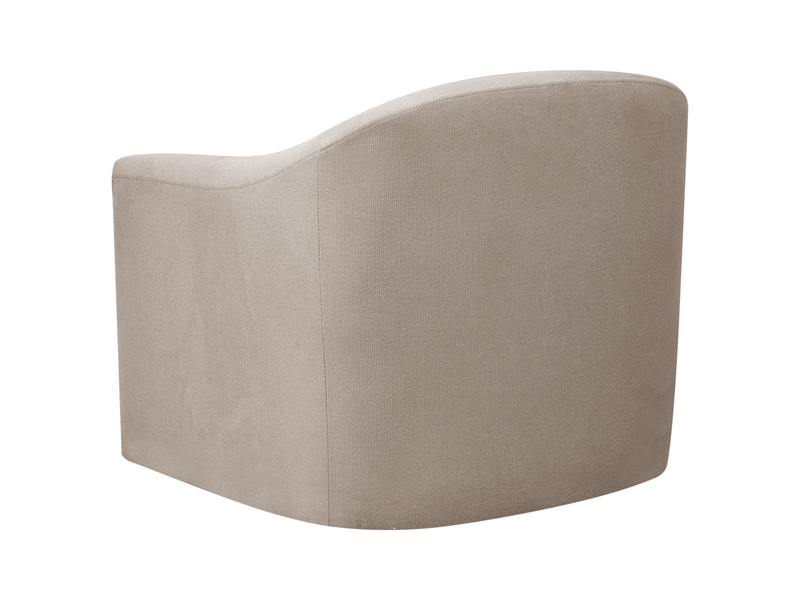 Fauteuil pivotant magnor tissu taupe  - Conforama E