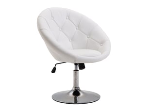 Fauteuil relax manuel pivotant <strong>PANGIVO</strong> <strong></strong> Simili blanc