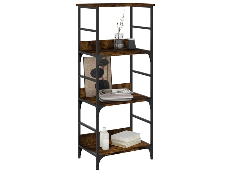  Bibliothèque, étagère de rangement chêne fumé 50x33x117,5 cm bois d'ingénierie  - Conforama C