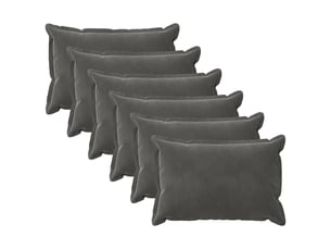 Lot de 6 coussins avec oreiller, coussins décoratifs houten gris foncé fløjl cf51254