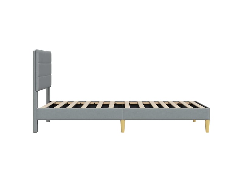 Lit simple- lit adulte - cadre de lit avec tête de lit gris clair 80 x 200 cm tissu - Conforama D