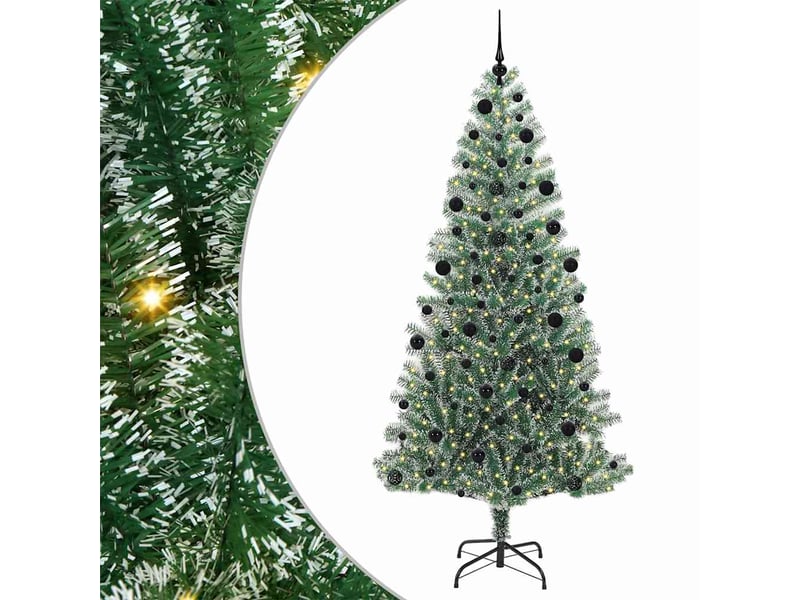  Sapin de noël, arbre de noël artificiel floconné de neige avec lumière led cf61601  - Conforama A