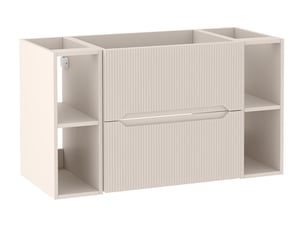Meuble sous vasque suspendu avec 2 étagères 2t novo l.100 cm cachemire mat