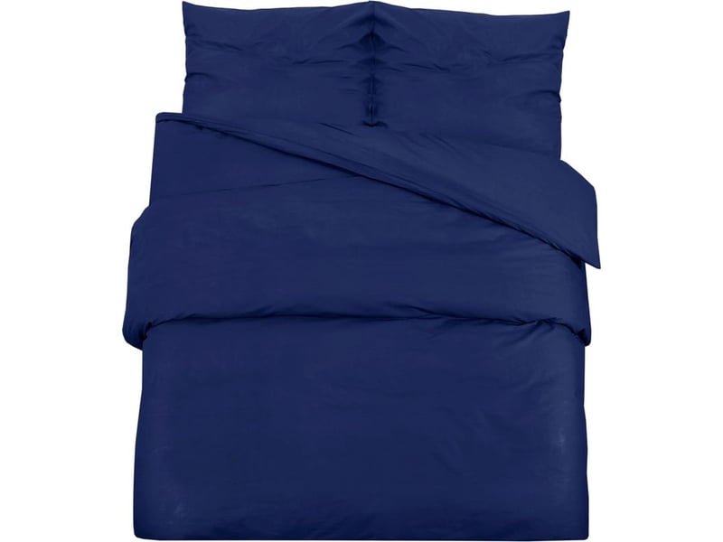  Ensemble de housse de couette bleu marine 140x200 microfibre  - Conforama A
