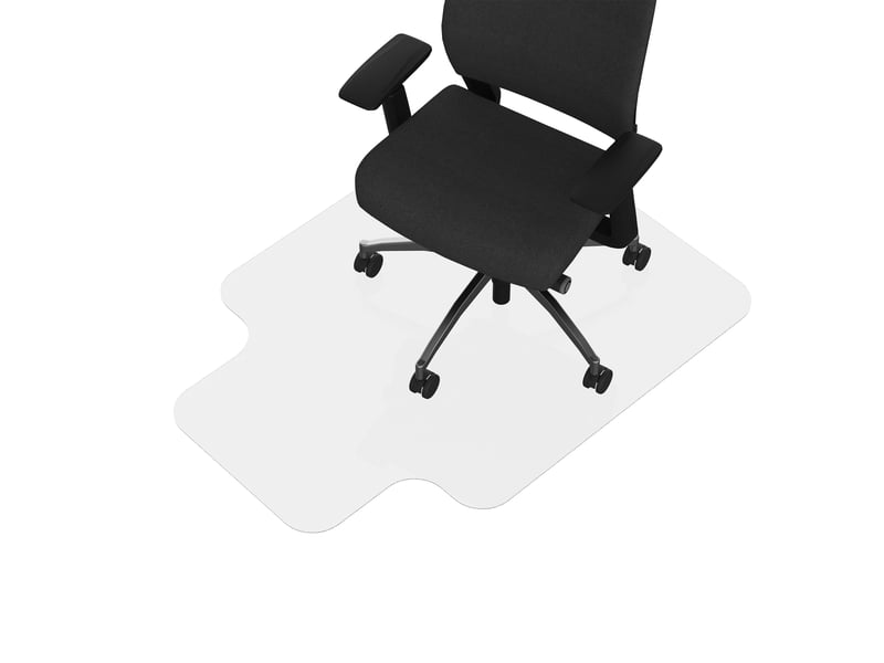  Tapis de protection pour chaise de bureau 90x120cm, protection pour moquette (convexe, sans picots antidérapants)  - Conforama A