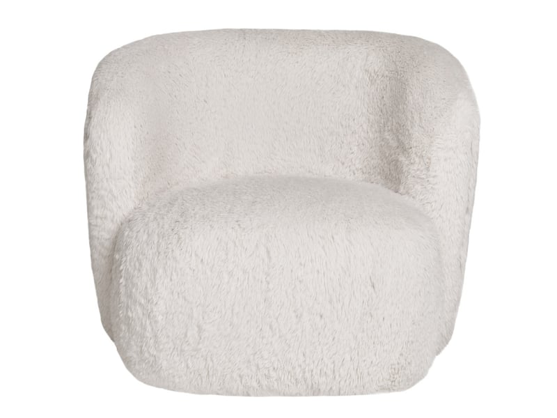 Moel-fauteuil en fourrure artificielle écrue  - Conforama E