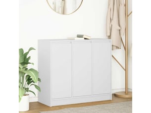 Buffet - bahut - meuble de rangement blanc 85x34x76 cm bois d’ingénierie