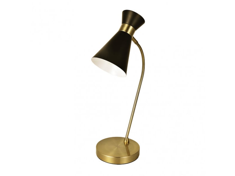  Lampe de bureau fabrilamp petra noircuir 1 x e14 orientable 48x24x15 cm 154371009 - Conforama A
