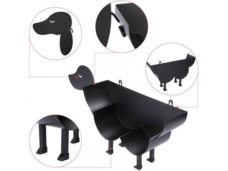  Porte-papier toilette en forme de chien, organisateur de papier toilette en métal  - Conforama E