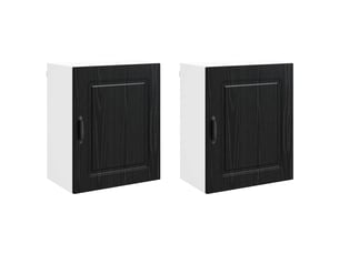 Meuble mural de cuisine | armoire de cuisine 2 pcs chêne noir