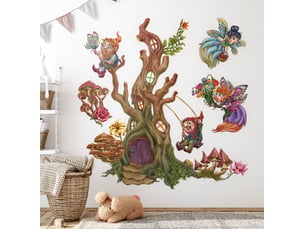 Sticker mural - forêt des fées130x135 cm