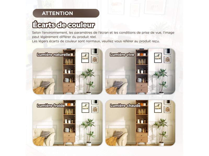  Vitrine 1 porte en verre et 2 tiroirs mdf effet bois 39.8 x 35 x 160 cm  - Conforama D