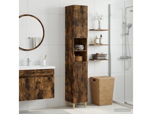 Colonne de salle de bain avec étagère ouverte arnhem chêne fumé