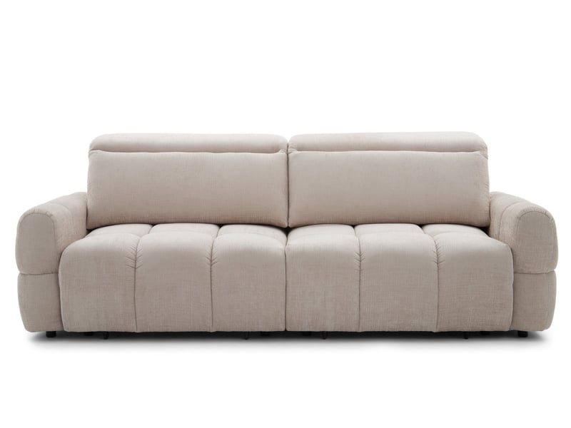  Bobochic canapé droit convertible électrique avance-recule mateo tissu chenille beige MATEO - Conforama A