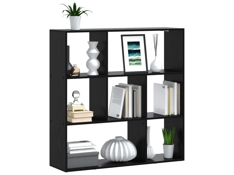  Bibliothèque, armoire à livres 102 x 29 x 103,5 cm bois d'ingénierie chêne noir shl759  - Conforama C