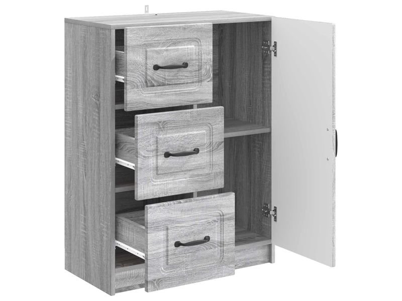 Buffet - bahut - meuble de rangement sonoma gris 66 x 34,5 x 87 cm bois d'ingénierie - Conforama E