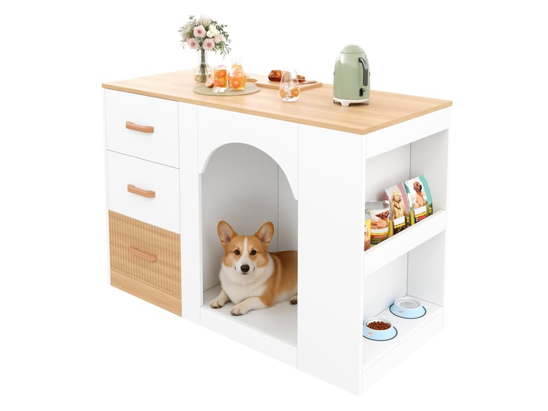  Îlot de cuisine, 120x60x90 cm, blanc cao-N883P47374445N-conf-NEW - Conforama A