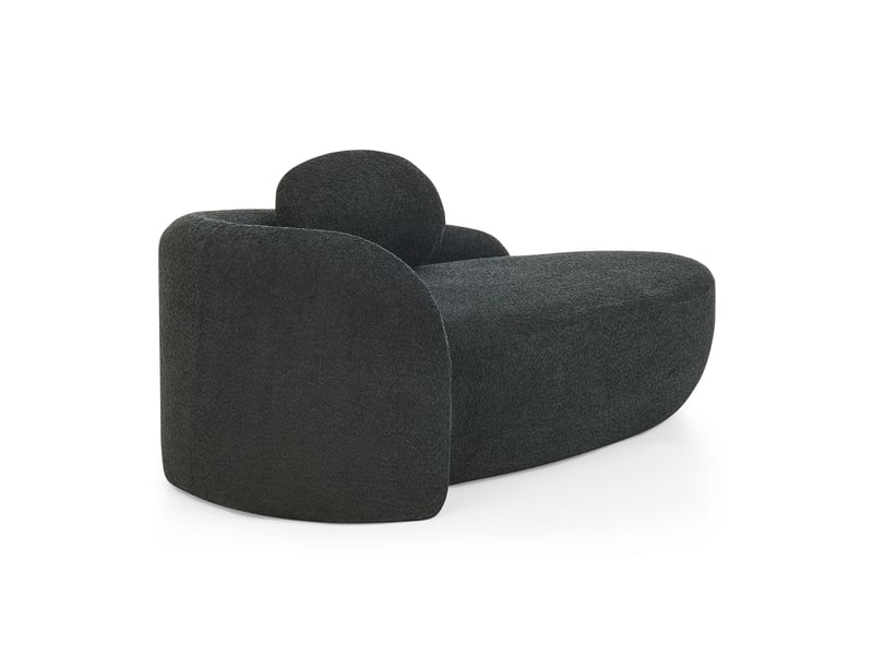 Canapé de salon, canapé pour séjour, noir, pour salon, chambre, mobilier pour espace de vie, adapté à l'espace de vie - Conforama B