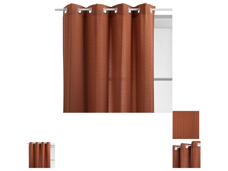 Voilage Oeillets rouge  - Conforama J