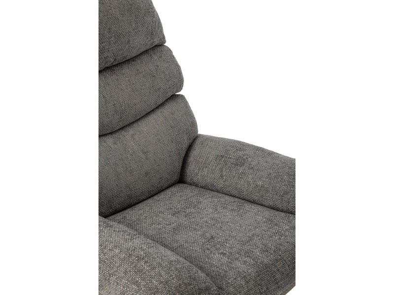  Fauteuil avec pouf repose-pieds vesna 102cm gris  - Conforama E