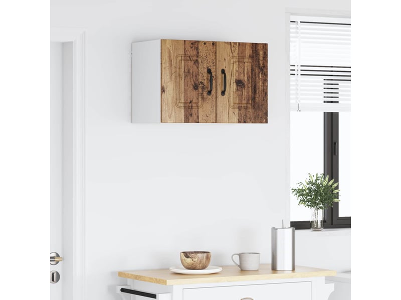 Meuble mural de cuisine | armoire de cuisine 2 pcs bois ancien shl8741 - Conforama D
