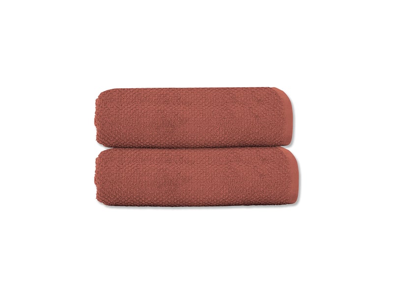  Lot 2 serviettes de toilette 50x90 coton éponge  - Conforama A
