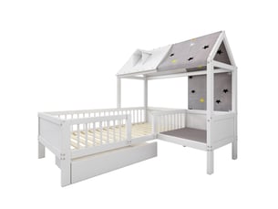 Lit cabane 90x200 cm DESMIU  4071298068665 coloris blanc