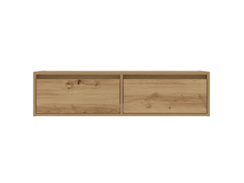  Meuble tv design contemporain avec lumières led 100 x 35 x 25 cm gain de place en bois d'ingénierie chêne artisanal 02_0051334  - Conforama C