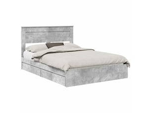 Lit 2 places 150x200 cm coloris gris