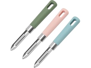 Lot de 3 éplucheurs de fruits, éplucheur multifonction en acier inoxydable, poignée ergonomique pour légumes, pommes de terre