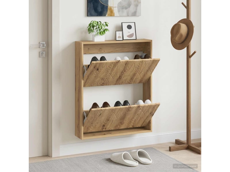  Meuble à chaussures mural, armoire à chaussures delft 71x17x86 cm  - Conforama B