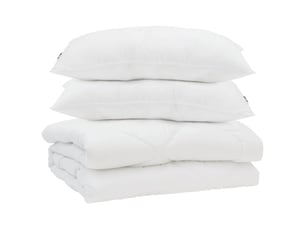 Couette d'été avec oreiller 3 pièces - duvet blanc microfibre